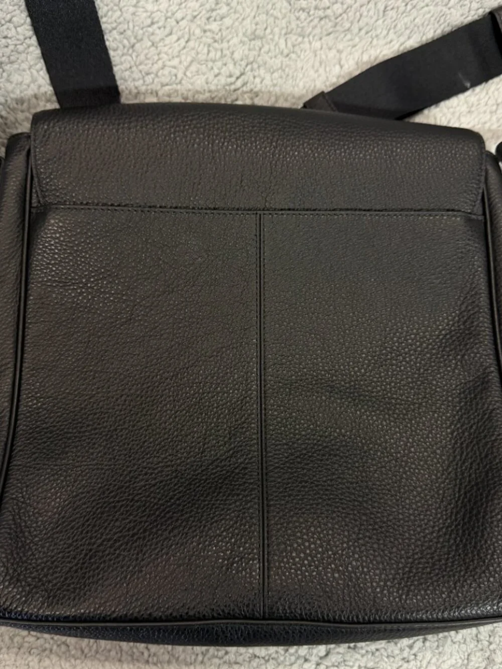 COACH Houston Leather Messenger Bag Black